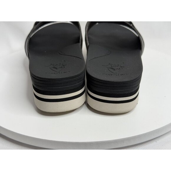 REEF Horizon Hi Slide Women's size 7 Black Platform Buckle Sandals Boho - Picture 5 of 8